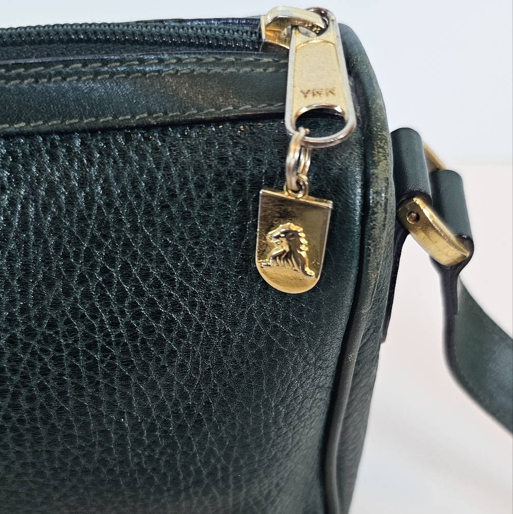 Mark Cross Vintage Green Leather Shoulder Handbag Made in Italy - Picture 9 of 12